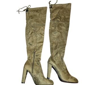 NWOT Lust Have 6 Green Women's Thigh High Over Knee Boots Shoes New Without Tags